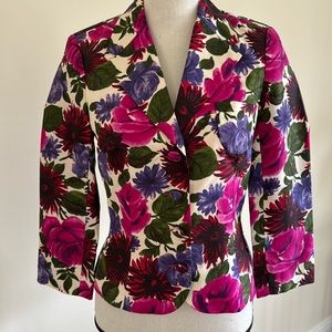 Beautiful silk floral blazer by Tibi - size Small
